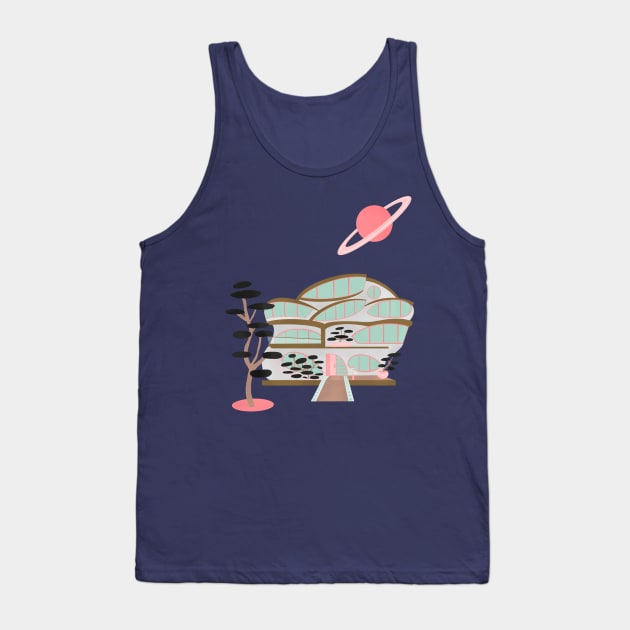 Mid century modern off planet house Tank Top by Home Cyn Home 